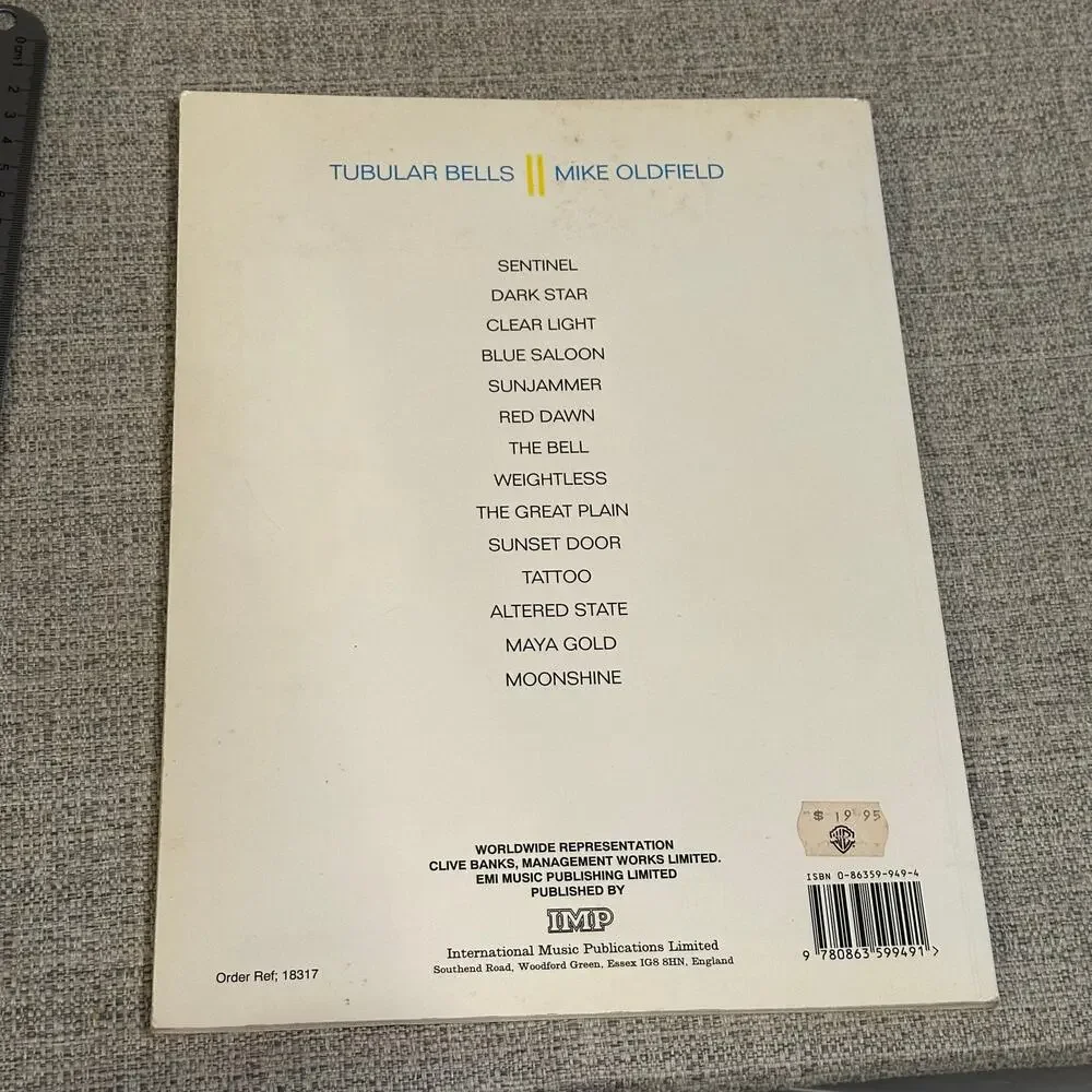 1992 International Music Publications folio for Mike Oldfield’s Tubular Bells